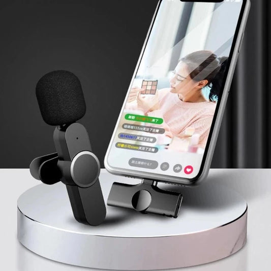 2.4GHz Wireless Lavalier Microphone – 120m Range, Plug & Play, USB-C & Lightning