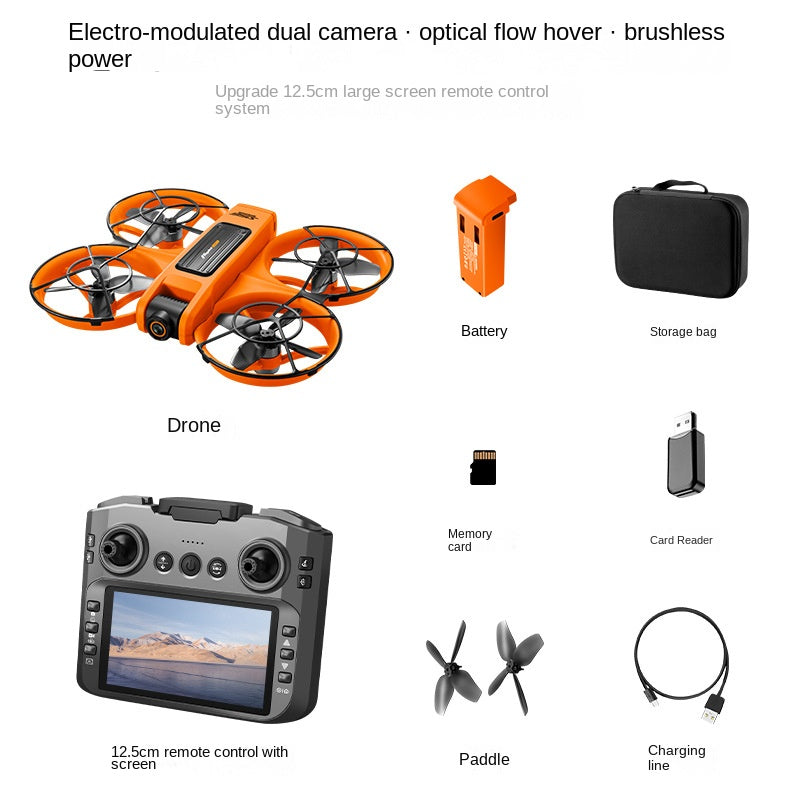S156 Brushless RC Drone – HD Camera, Screen Remote, Optical Flow Positioning, 4-Channel