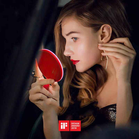 LED Vanity Makeup Mirror with Wireless Charging – Touch Control, Adjustable Color Temp