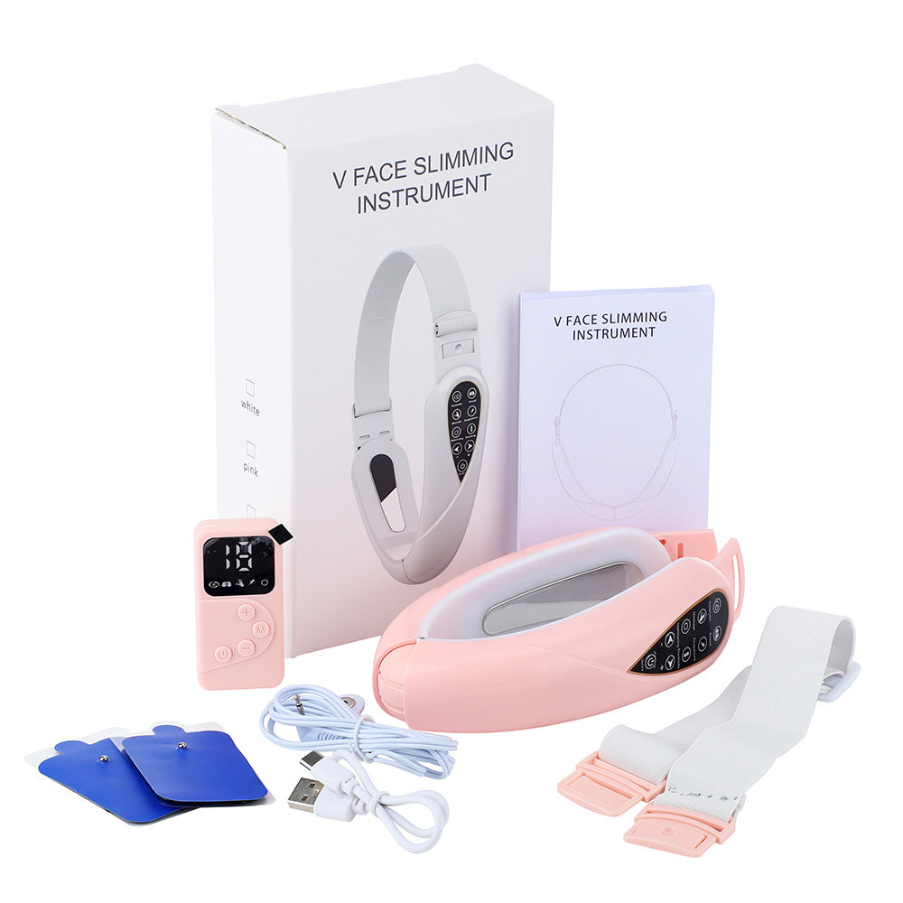 EMS V-Face Slimmer with Remote Control – 5 Color Light Modes, 15 Intensity Levels
