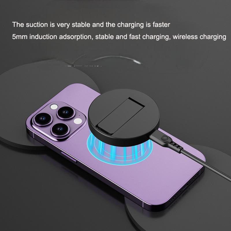 15W Magnetic Wireless Charging Stand – iPhone 15 Compatible | USB-C | Desktop Phone Holder