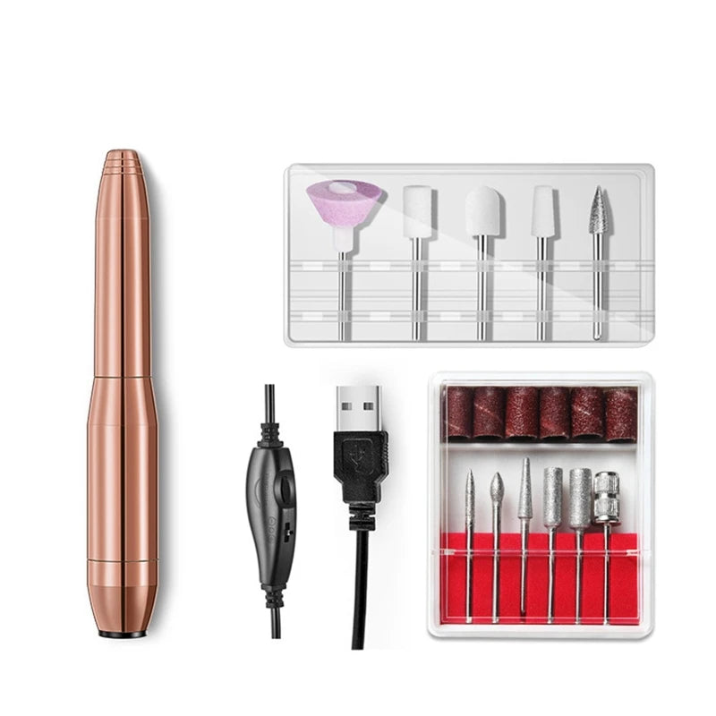 Electric Nail Drill Machine – 20,000 RPM Portable Manicure & Pedicure Tool Set