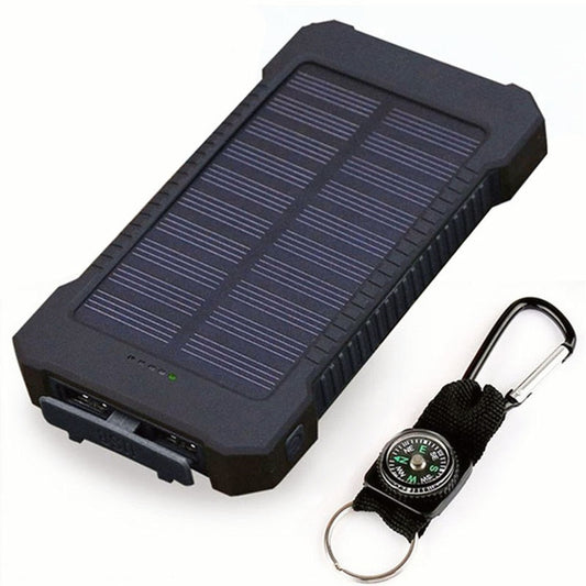 Solar Power Bank 20000mAh — Waterproof with LED Light