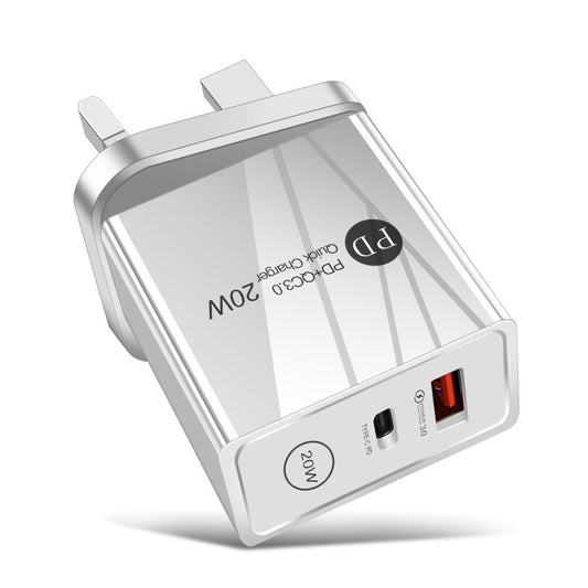20W Fast Charging Wall Charger – QC3.0 + PD (US / EU / UK)