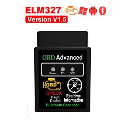 ELM327 V1.5 Bluetooth OBD2 Scanner – Check Engine Codes, Android & PC Compatible