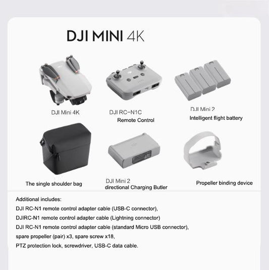 DJI Mini 4K Drone – Ultra HD Camera, 31-Min Battery, 10km Transmission, Intelligent Shooting