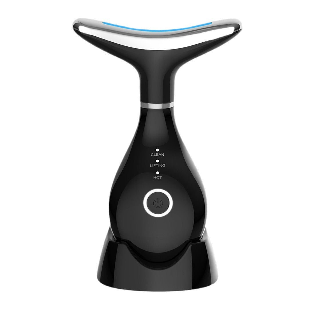 EMS Neck & Face Lifting Device – 3-Color LED Photon Skin Tightening Massager