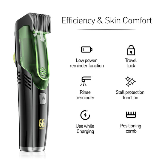Electric Hair Clipper with Auto Hair Suction – USB Rechargeable, 120-Min Runtime