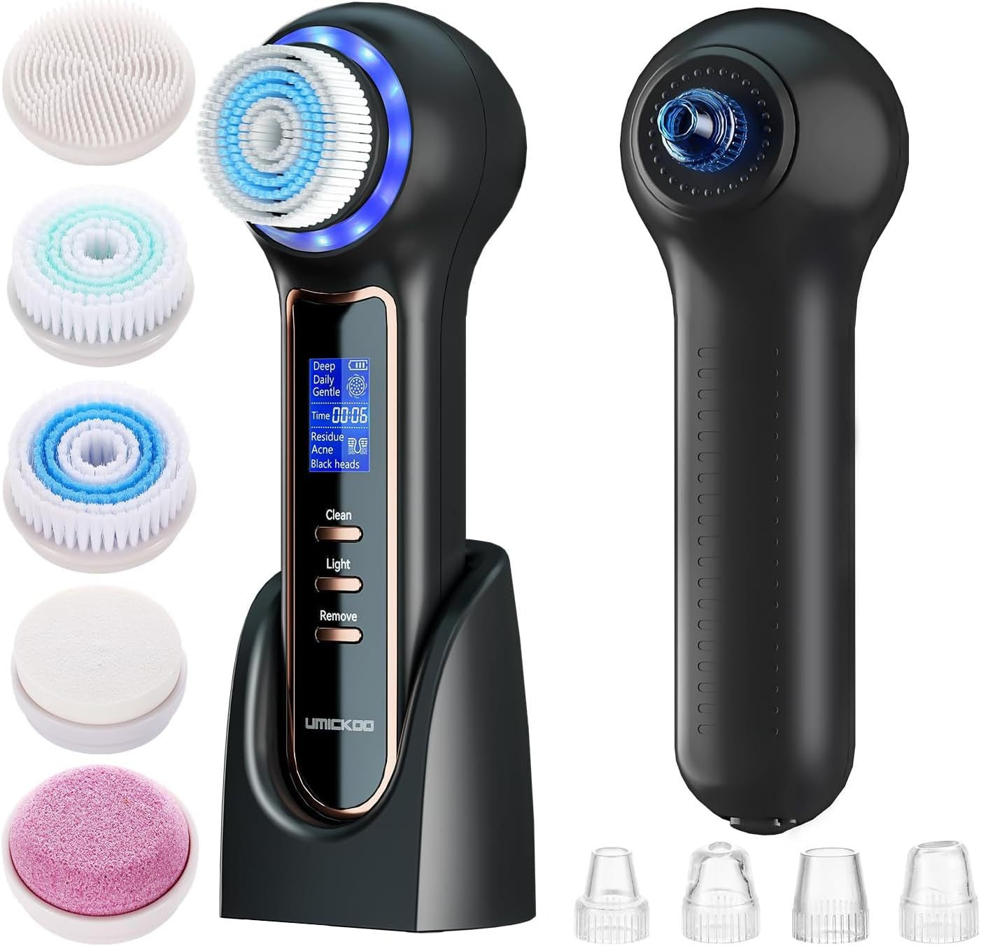 3-in-1 Electric Facial Cleansing Brush – Sonic Vibration, Waterproof