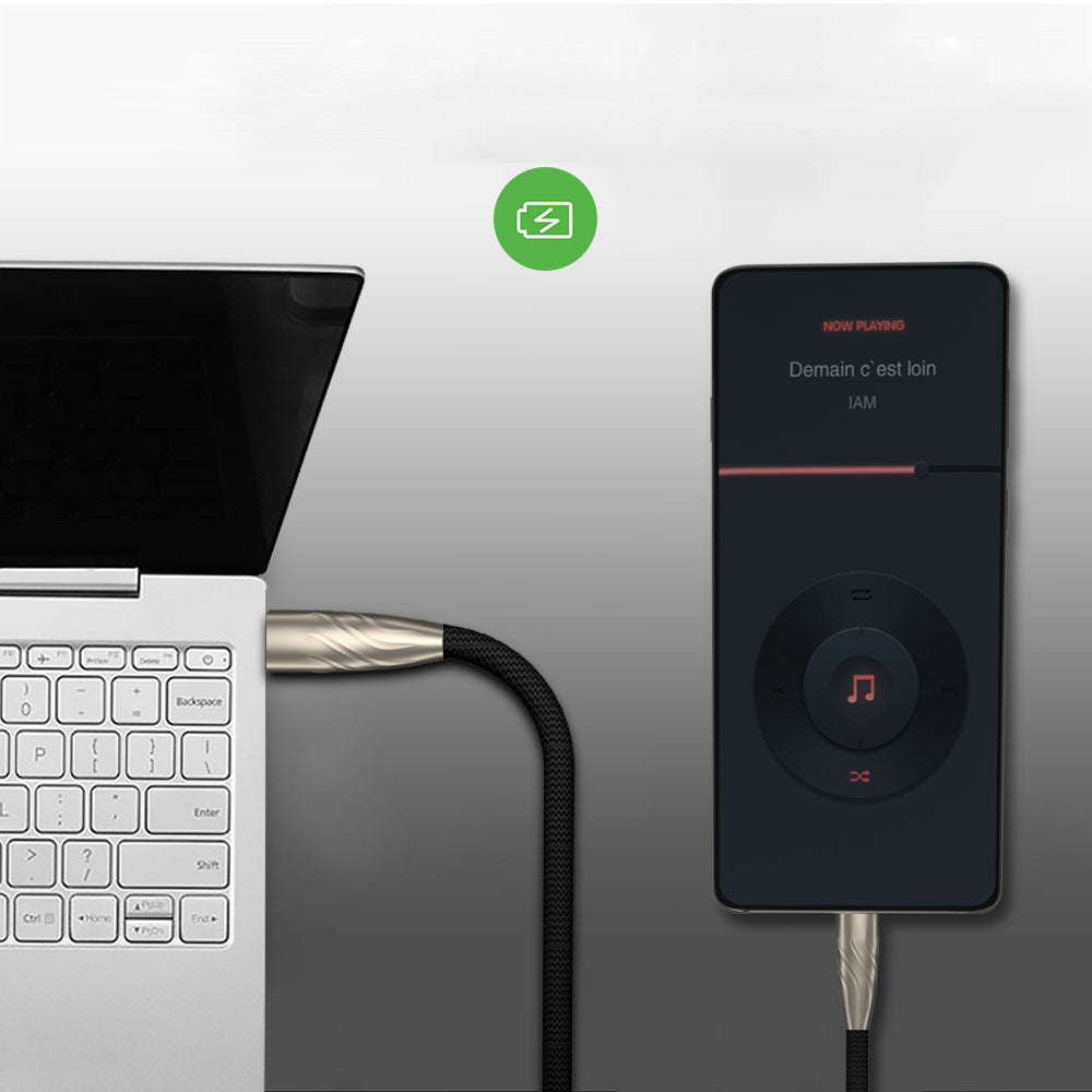 40W USB-C Fast Charging Cable – 5A Zinc Alloy | Android Compatible (1.2m)