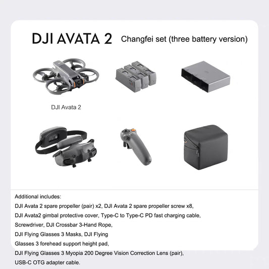 DJI Avata 2 FPV Drone – Immersive Flight Glasses, 23-Min Battery, 13km Transmission