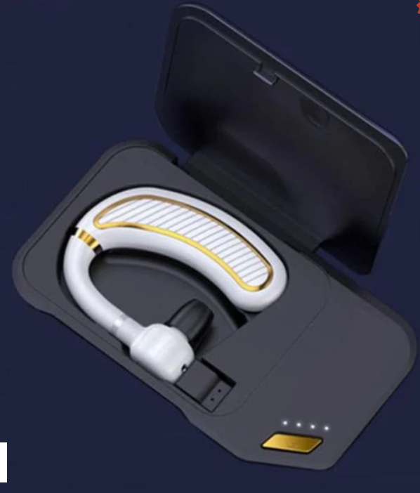 Bluetooth Hands-Free Earbud with Mic – CVC Noise Canceling, 180° Rotatable Hook