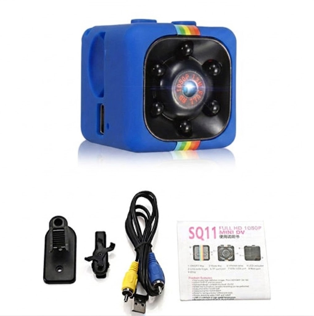 SQ11 1080P Mini Camera – 140° Wide Angle, IR Night Vision & 360° Adjustable Bracket