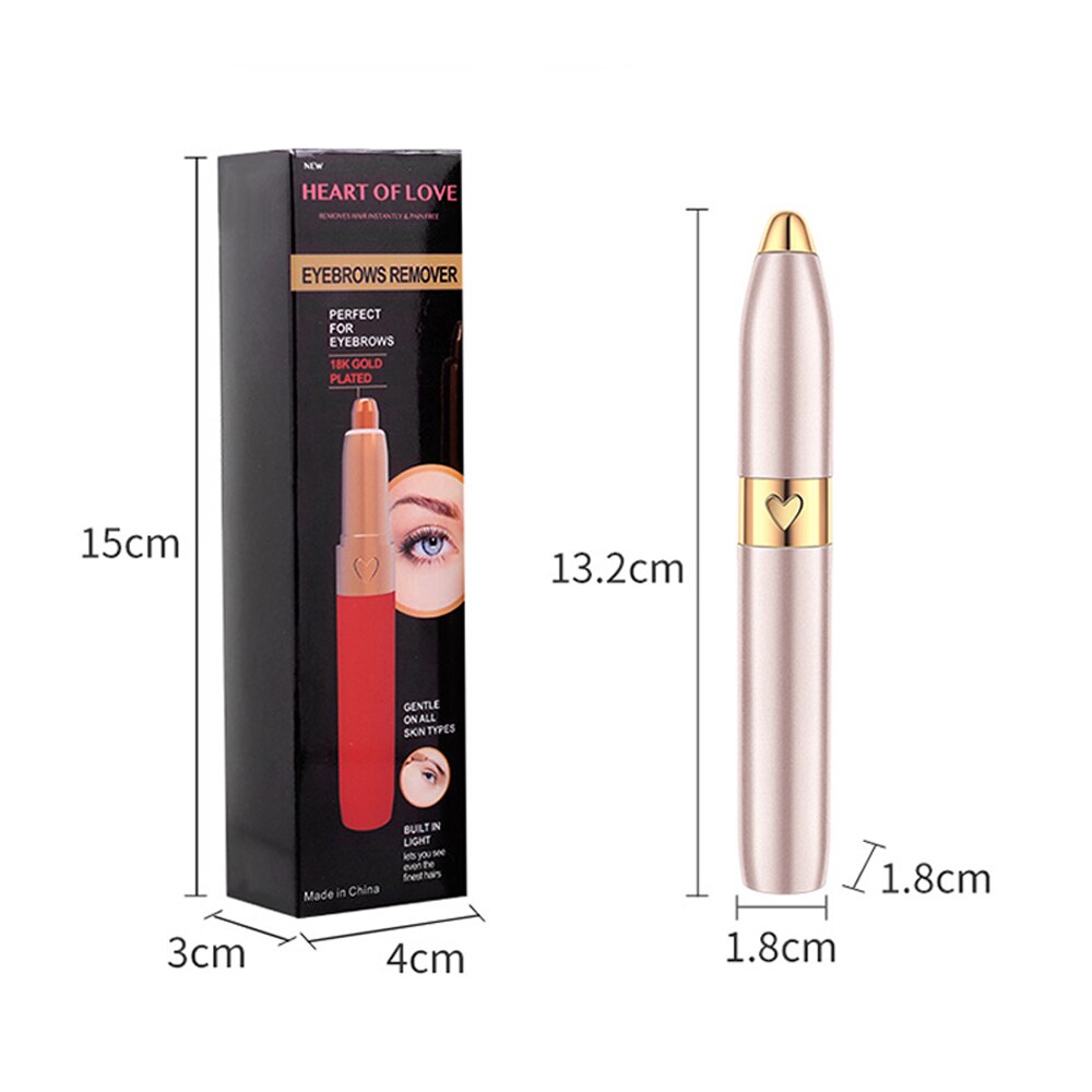Lipstick-Style Electric Eyebrow & Facial Hair Trimmer – Painless, Portable