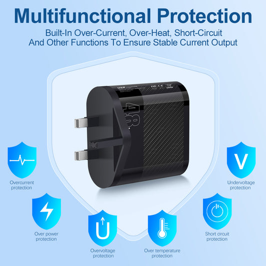 Universal USB Wall Charger – 3.5A Fast Charge (US / EU / UK)