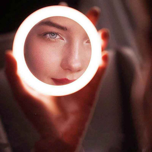 LED Vanity Makeup Mirror with Wireless Charging – Touch Control, Adjustable Color Temp