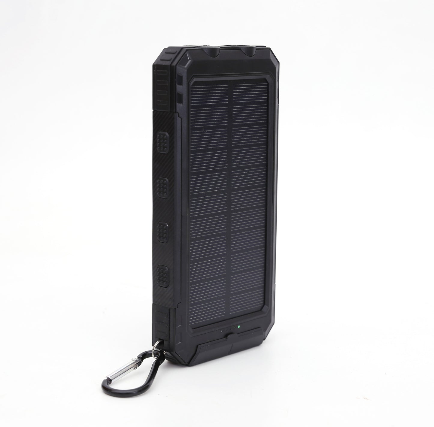 10000mAh Solar Power Bank with Compass, Dual Flashlight & Phone Holder – Rugged Outdoor Charger