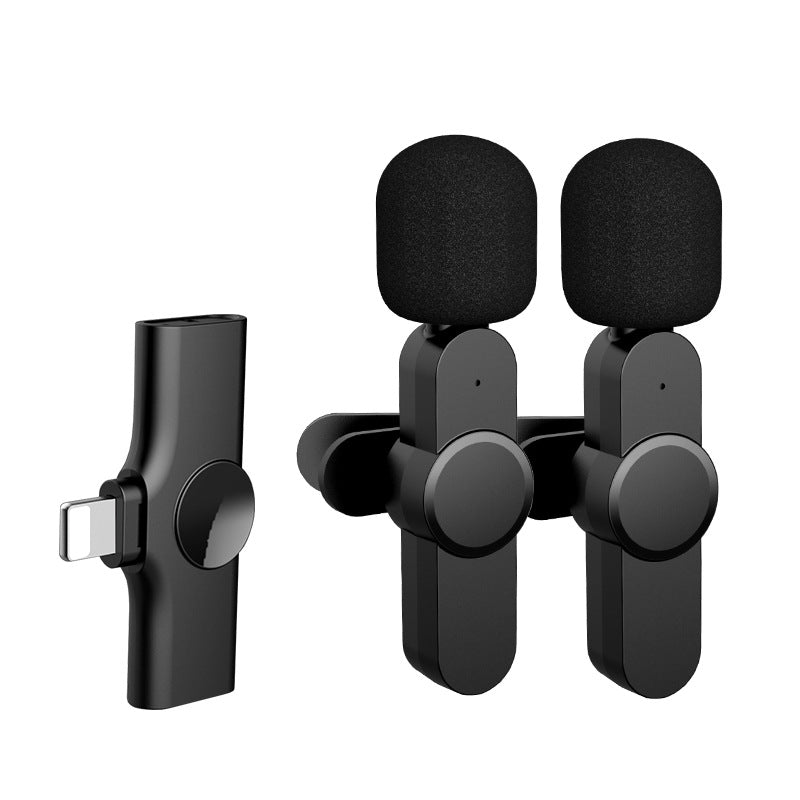 2.4GHz Wireless Lavalier Microphone – 120m Range, Plug & Play, USB-C & Lightning