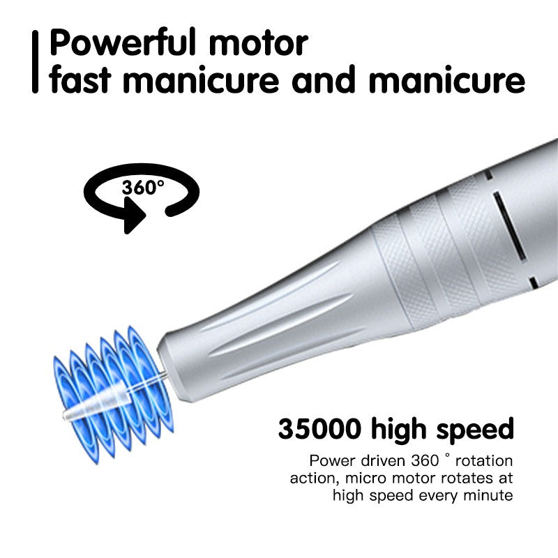 Professional Electric Nail Drill – 35,000 RPM, 25W, Type-C Rechargeable