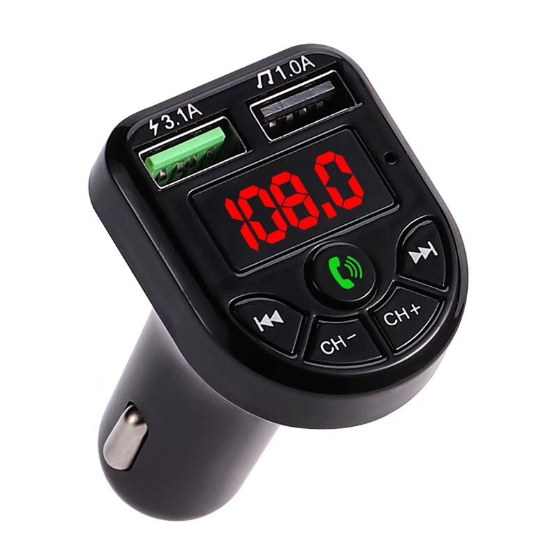 BTE5 Bluetooth 5.0 FM Transmitter – LED Display, USB Charging, TF Card, Hands-Free