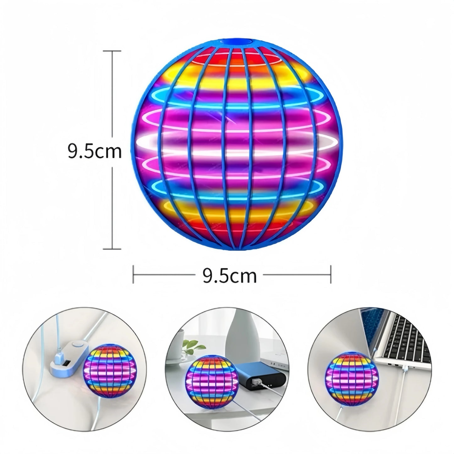 LED Flying Spinner Boomerang Ball – Hover, Tricks & Auto-Return, Indoor/Outdoor Toy