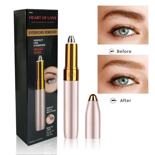 Lipstick-Style Electric Eyebrow & Facial Hair Trimmer – Painless, Portable