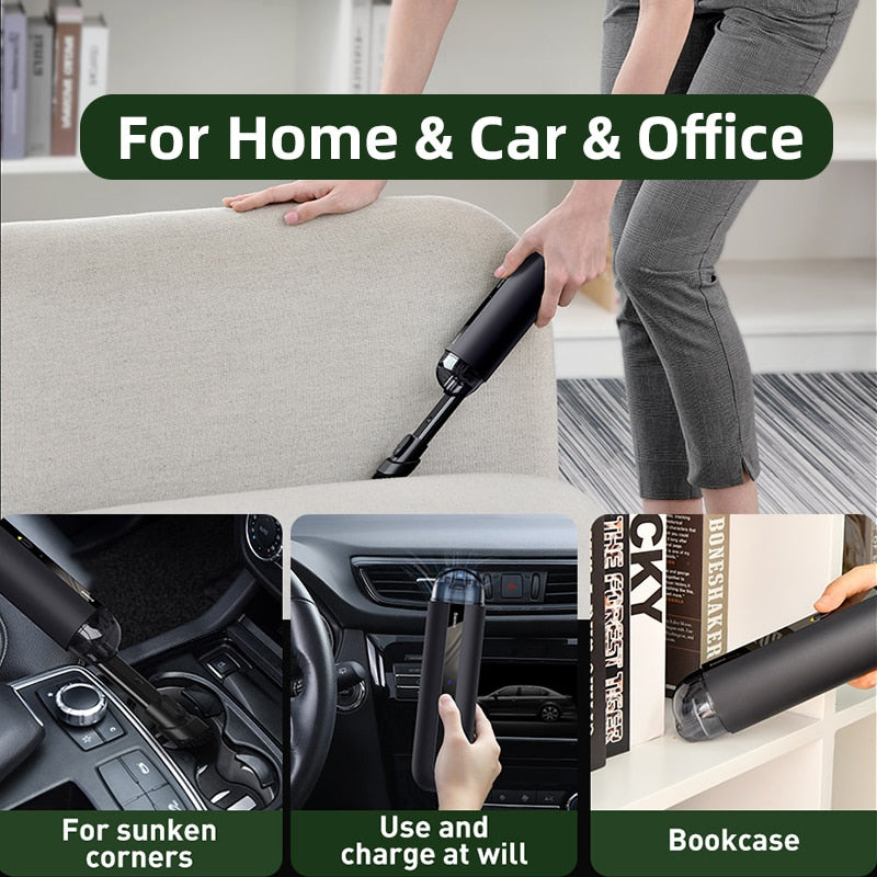 Baseus A2 Cordless Handheld Vacuum – 5000Pa, 70W, USB-C, Car, Home & Office