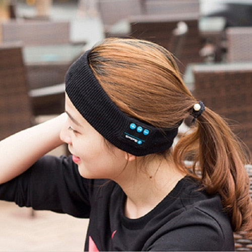 Bluetooth Sports Headband – Wireless Music, 6-7Hr Battery, Washable, Sleep & Running