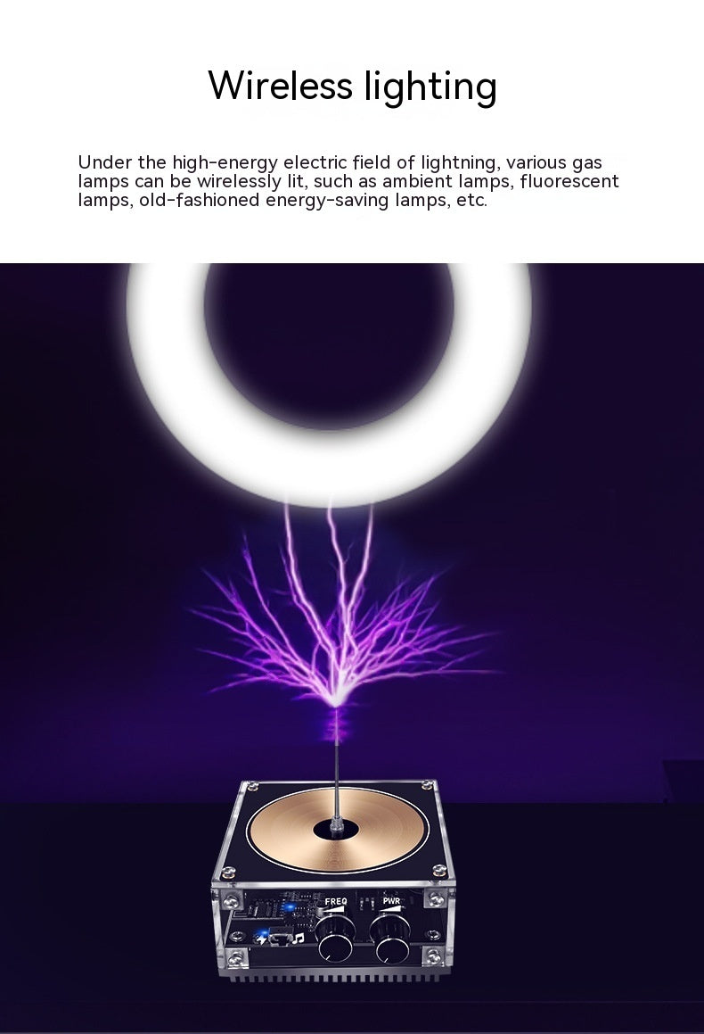 Music Tesla Coil Lightning Speaker – Touch-Reactive, Bluetooth, Adjustable Arc