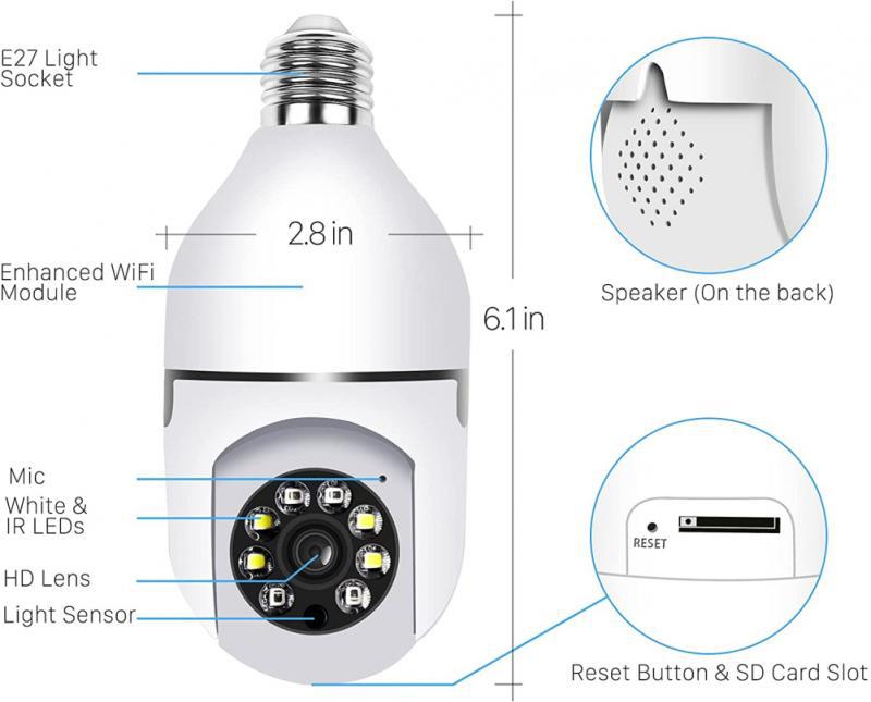 C11 1080P WiFi Indoor Security Camera – 2.4GHz or 5GHz Dual-Band, Night Vision & Built-In Mic