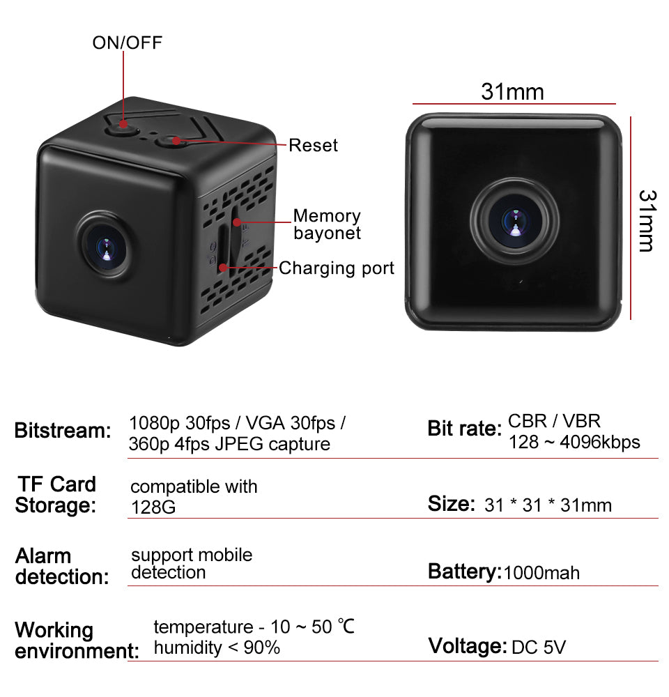 1080P Wireless IP Security Camera with Night Vision & Remote WiFi Access – Indoor Home Monitor