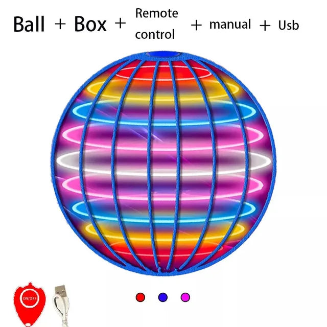 LED Flying Spinner Boomerang Ball – Hover, Tricks & Auto-Return, Indoor/Outdoor Toy