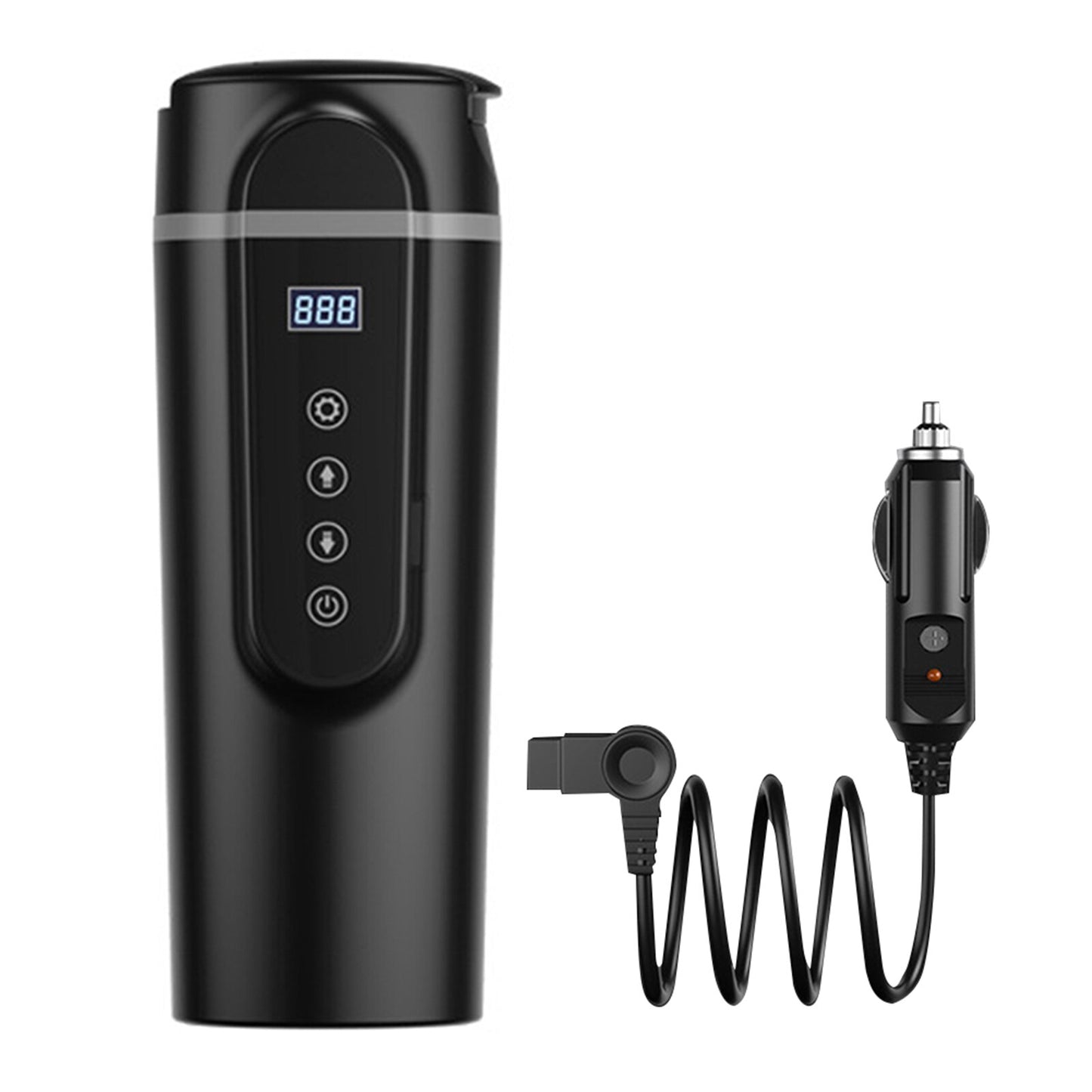 Car Electric Heating Cup – 420ml, 75–100W, Temperature Control, 12V/24V