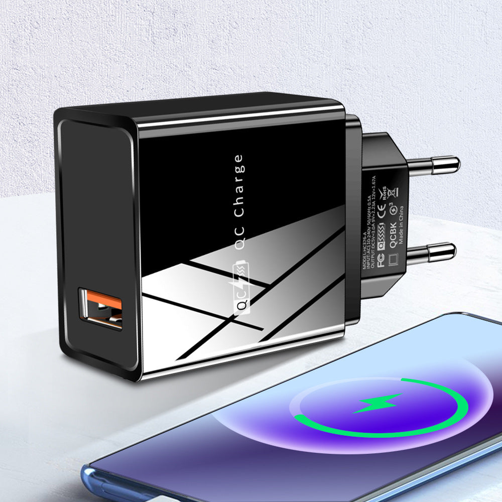 Super Fast Charging Wall Charger – EU, US & UK Plug, Black & White