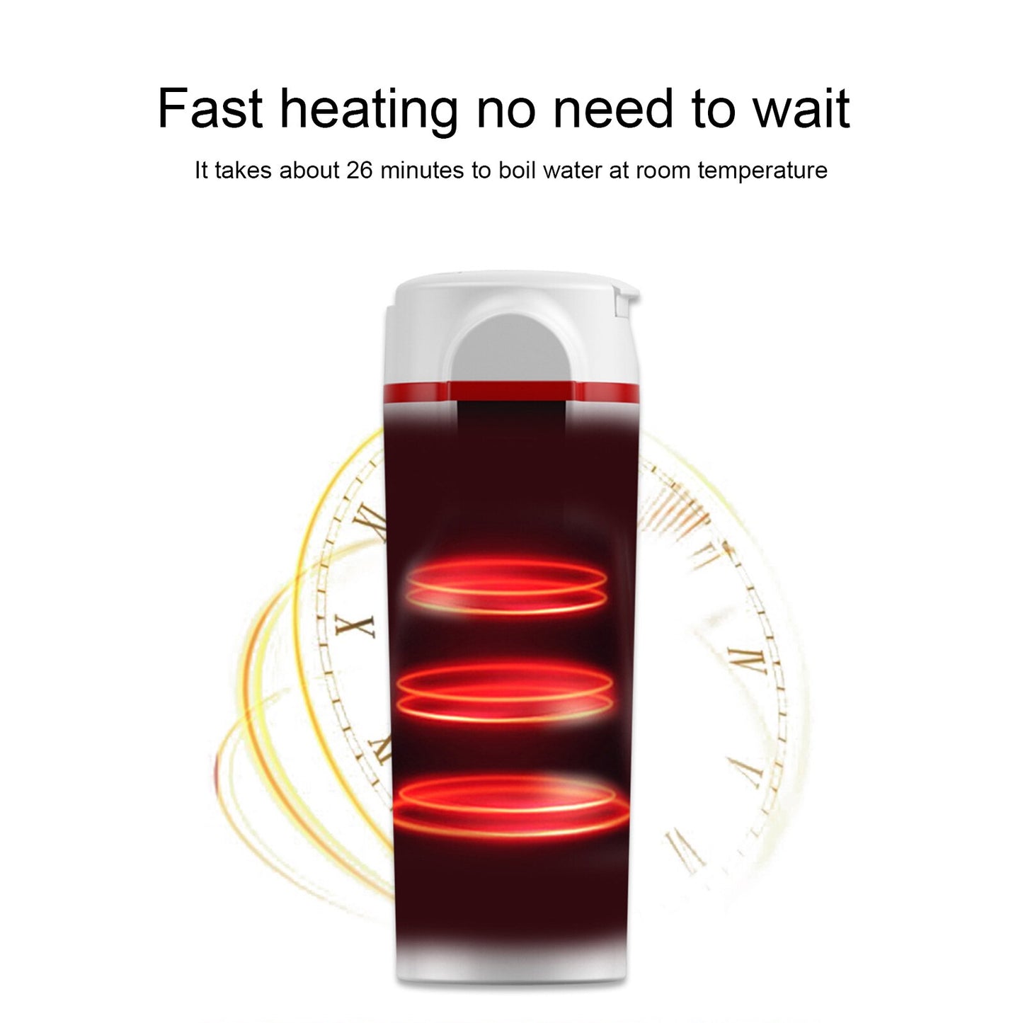 Car Electric Heating Cup – 420ml, 75–100W, Temperature Control, 12V/24V