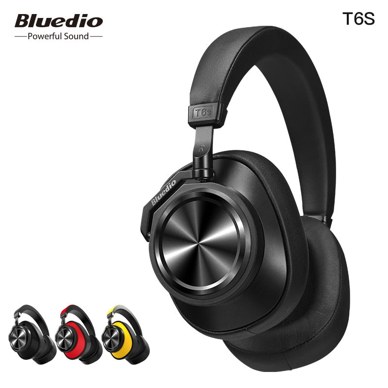 Bluedio T6S ANC Wireless Headphones – 32Hr Battery, 57mm Drivers, Wired & Wireless