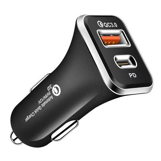 H25 PD USB-C Car Charger – Fast Charging, CE/FCC/RoHS Certified, Dual & Single Port
