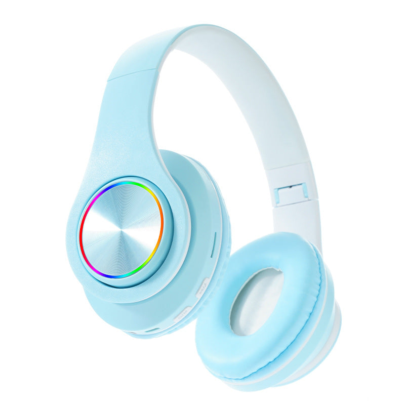LX-B39 Foldable Wireless Bluetooth 5.0 Headphones – Deep Bass, Breathing Light, TF Card, 6 Colors