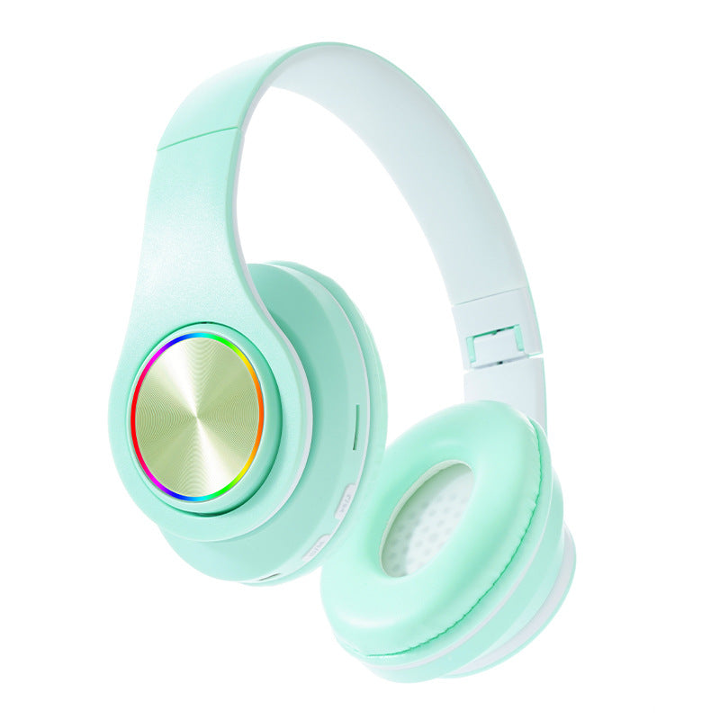 LX-B39 Foldable Wireless Bluetooth 5.0 Headphones – Deep Bass, Breathing Light, TF Card, 6 Colors