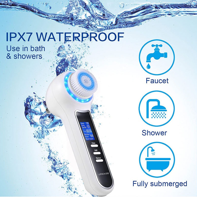 3-in-1 Electric Facial Cleansing Brush – Sonic Vibration, Waterproof