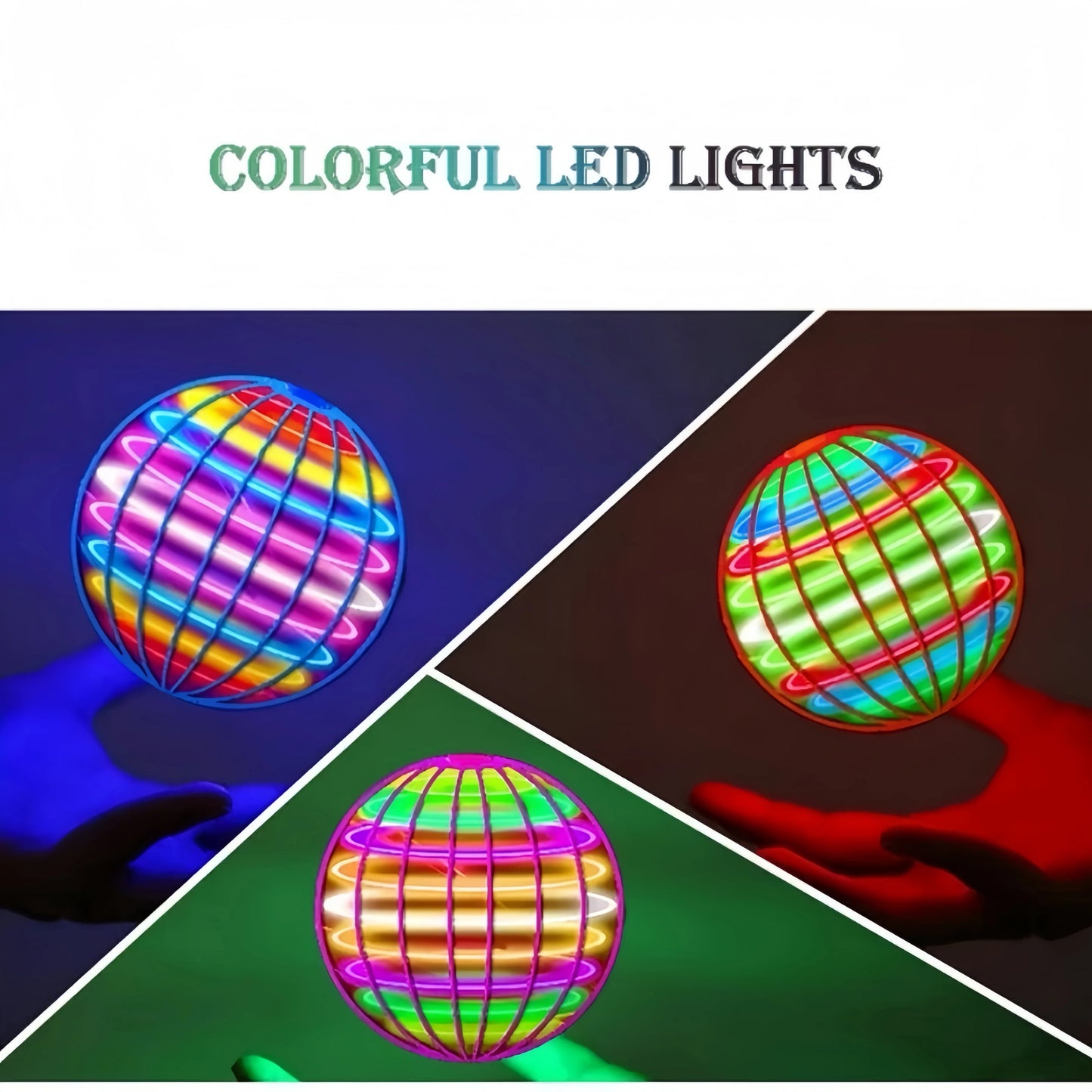 LED Flying Spinner Boomerang Ball – Hover, Tricks & Auto-Return, Indoor/Outdoor Toy