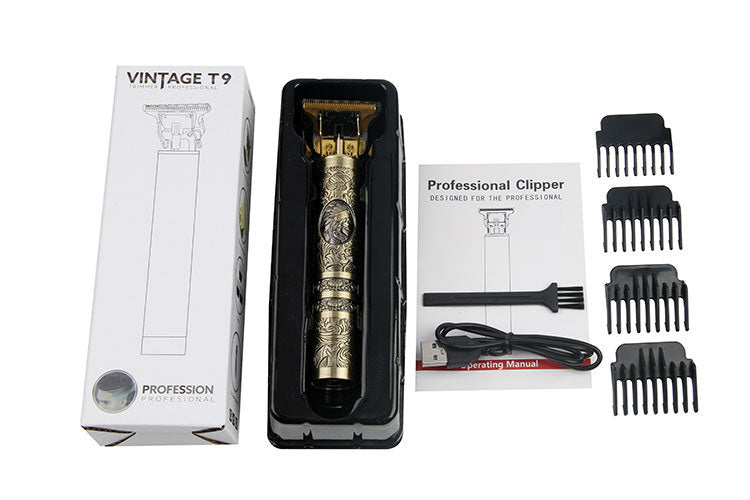 Designer Electric Hair Clipper – USB Rechargeable, Zinc Alloy, 3 Unique Styles