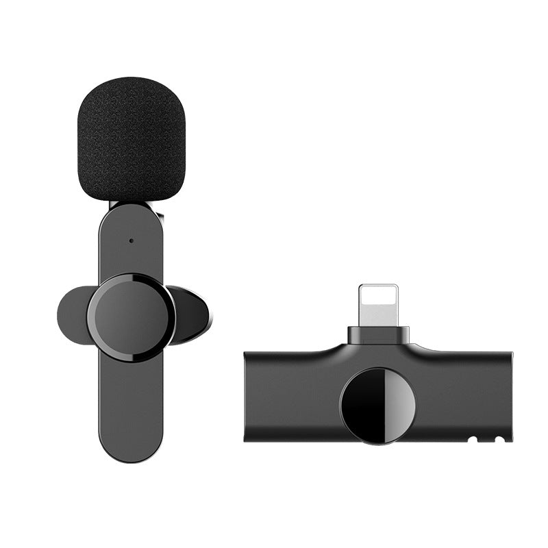 2.4GHz Wireless Lavalier Microphone – 120m Range, Plug & Play, USB-C & Lightning