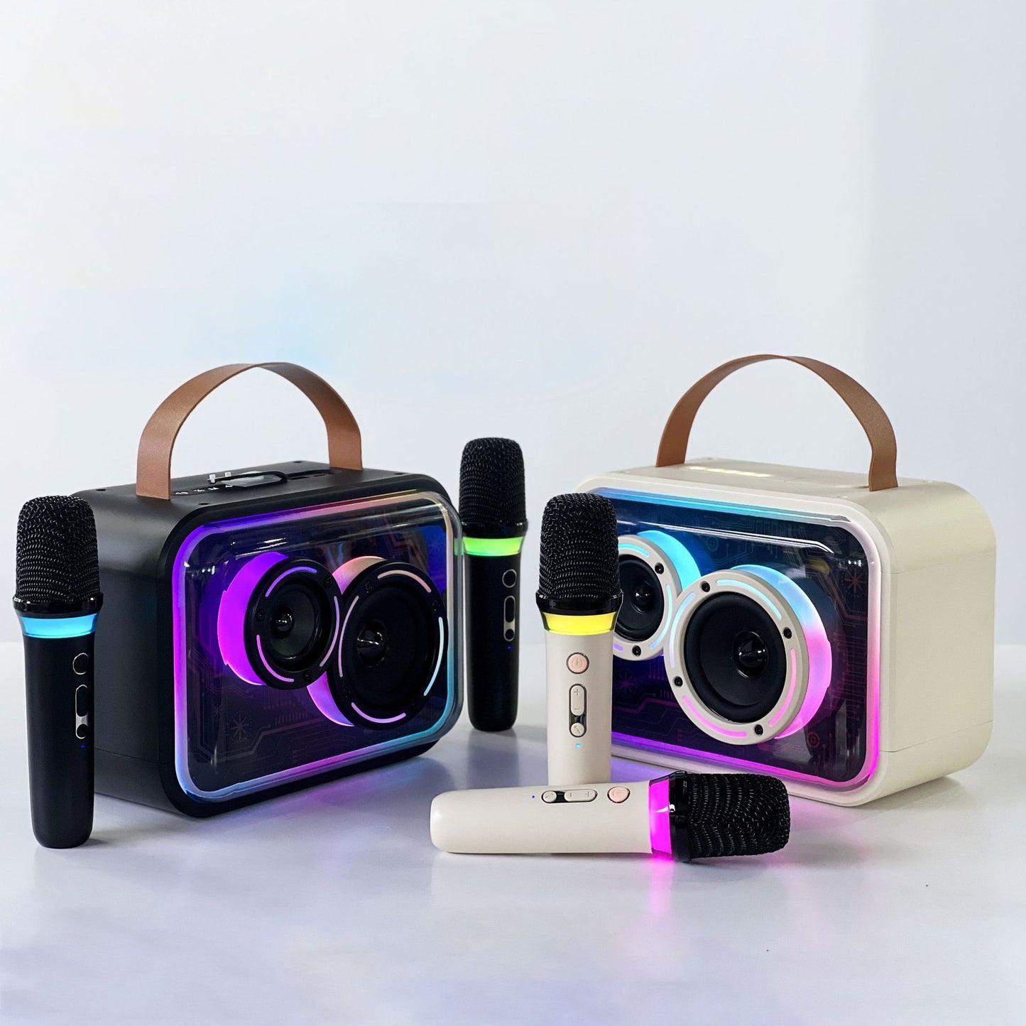 Portable Karaoke Bluetooth Speaker with RGB Lighting