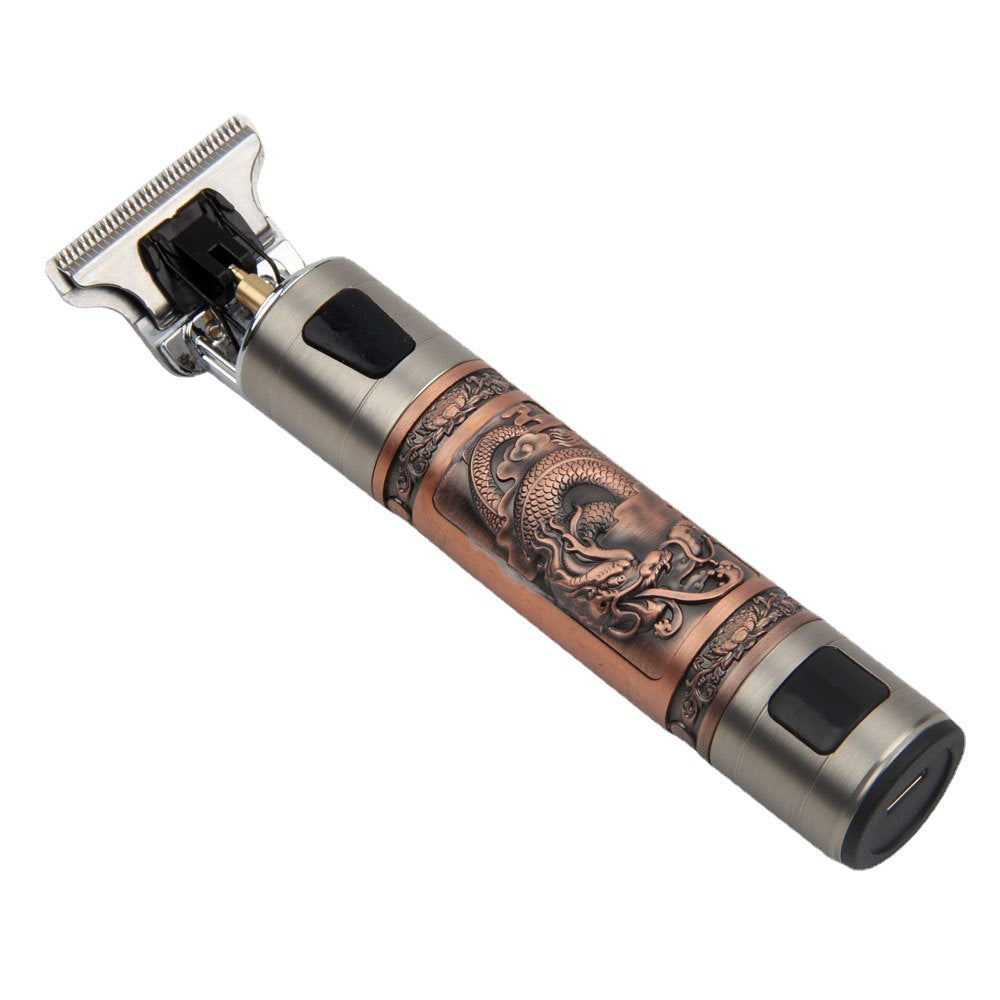 T9 Zinc Alloy Hair Clipper – Digital Display, USB-C Rechargeable, 4 Bold Designs