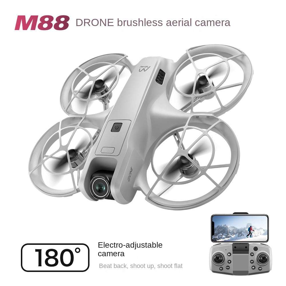M88 Brushless Drone – Dual Camera, Optical Flow Hover, Obstacle Avoidance, 4-Channel