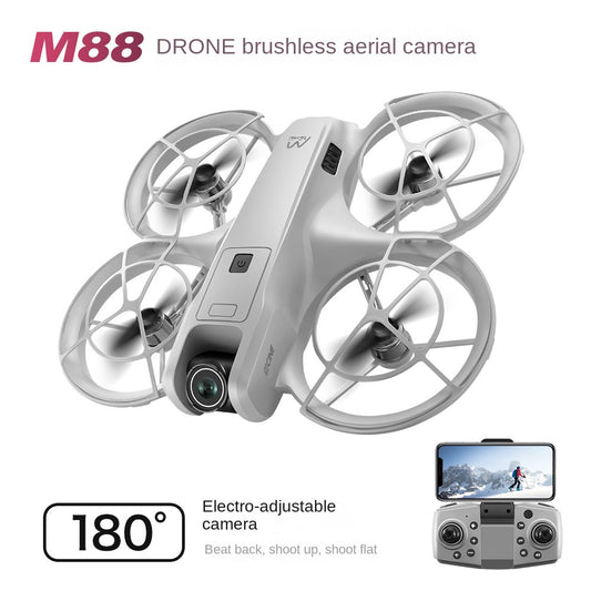 M88 Brushless Drone – Dual Camera, Optical Flow Hover, Obstacle Avoidance, 4-Channel
