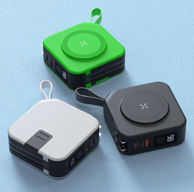5-in-1 Magnetic Wireless Power Bank – 10000mAh, 22.5W Fast Charging Travel Charger