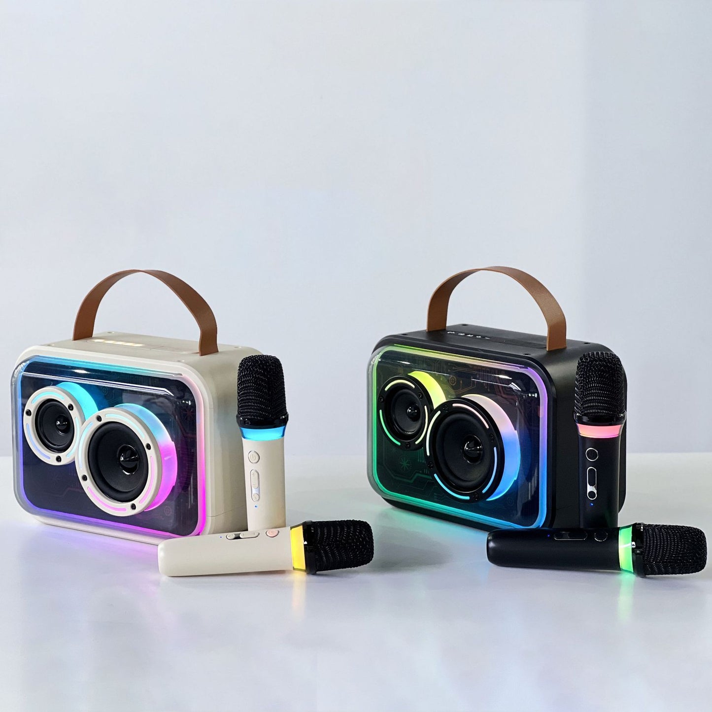 Portable Karaoke Bluetooth Speaker with RGB Lighting
