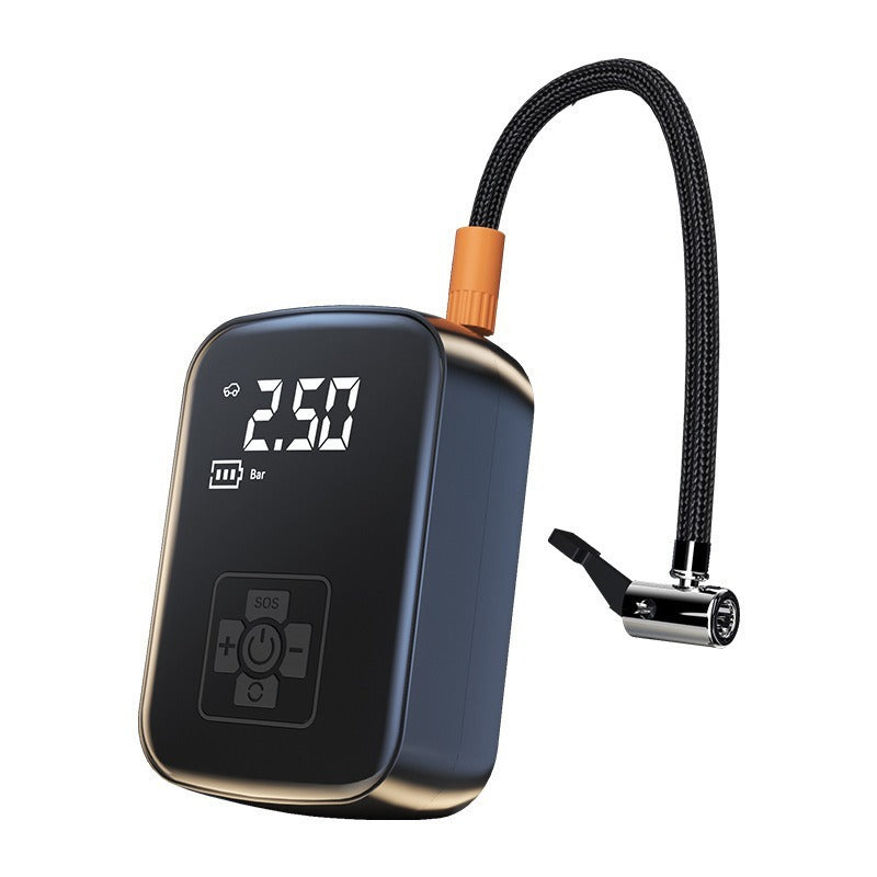 Wireless Portable Tire Inflator – 100W, 3600mAh, Pressure Gauge, LED & USB Charging